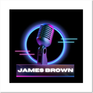 James Brown // Old Mic Posters and Art